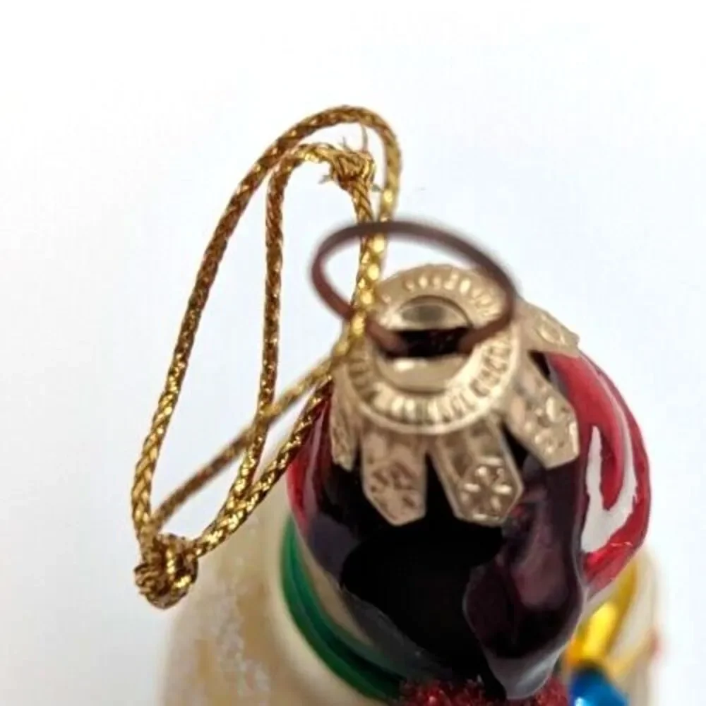Vintage Snowman Totem Pole Hand Blown‎ Glass Poland Stacked Snowmen